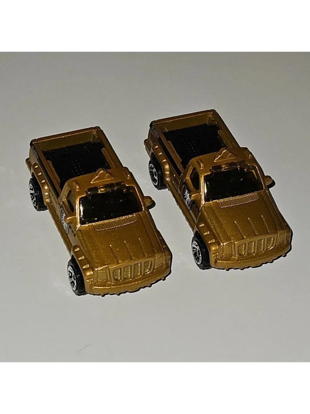 2 Matchbox Troop Carrier 2000 Tan/Gold Trucks Lot Yellow Windows Duplicates